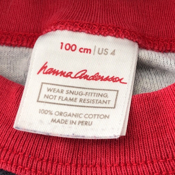 Hanna Anderson Long John Pajama Set Bundle of two. Size 4 Unisex - Picture 2 of 10